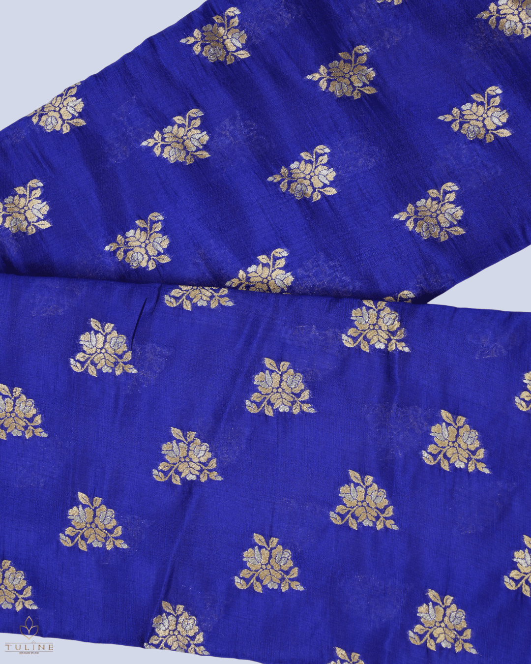 Banarasi Fabric - Royal Blue - Product Code 10247