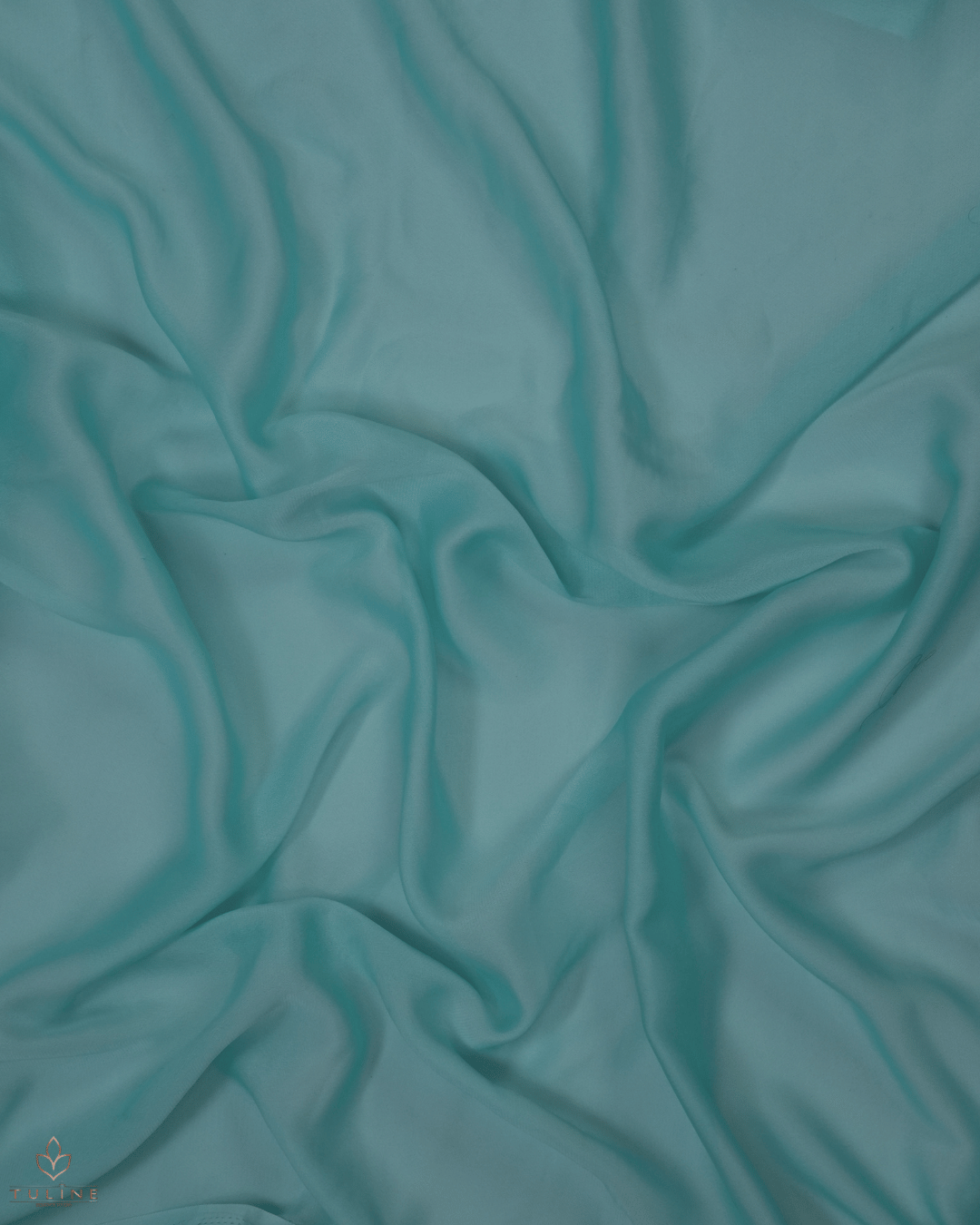 Chiffon Fabric - Desaturated Cyan - Product Code 10378