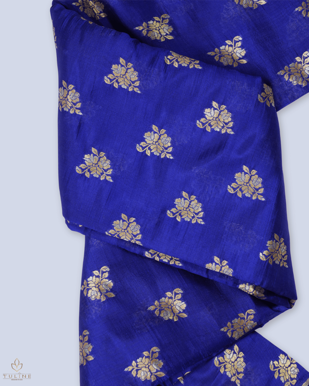 Banarasi Fabric - Royal Blue - Product Code 10247