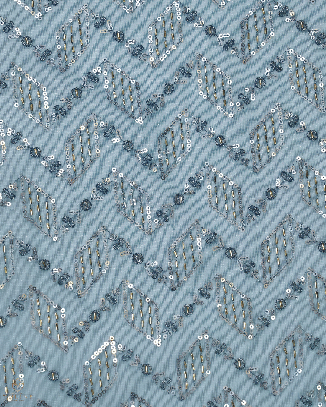 Net Fabric - Pale Steel Blue - Product Code 10213