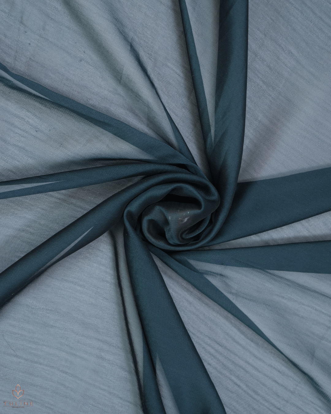 Chiffon Fabric - Deep Teal Blue - Product Code 10377