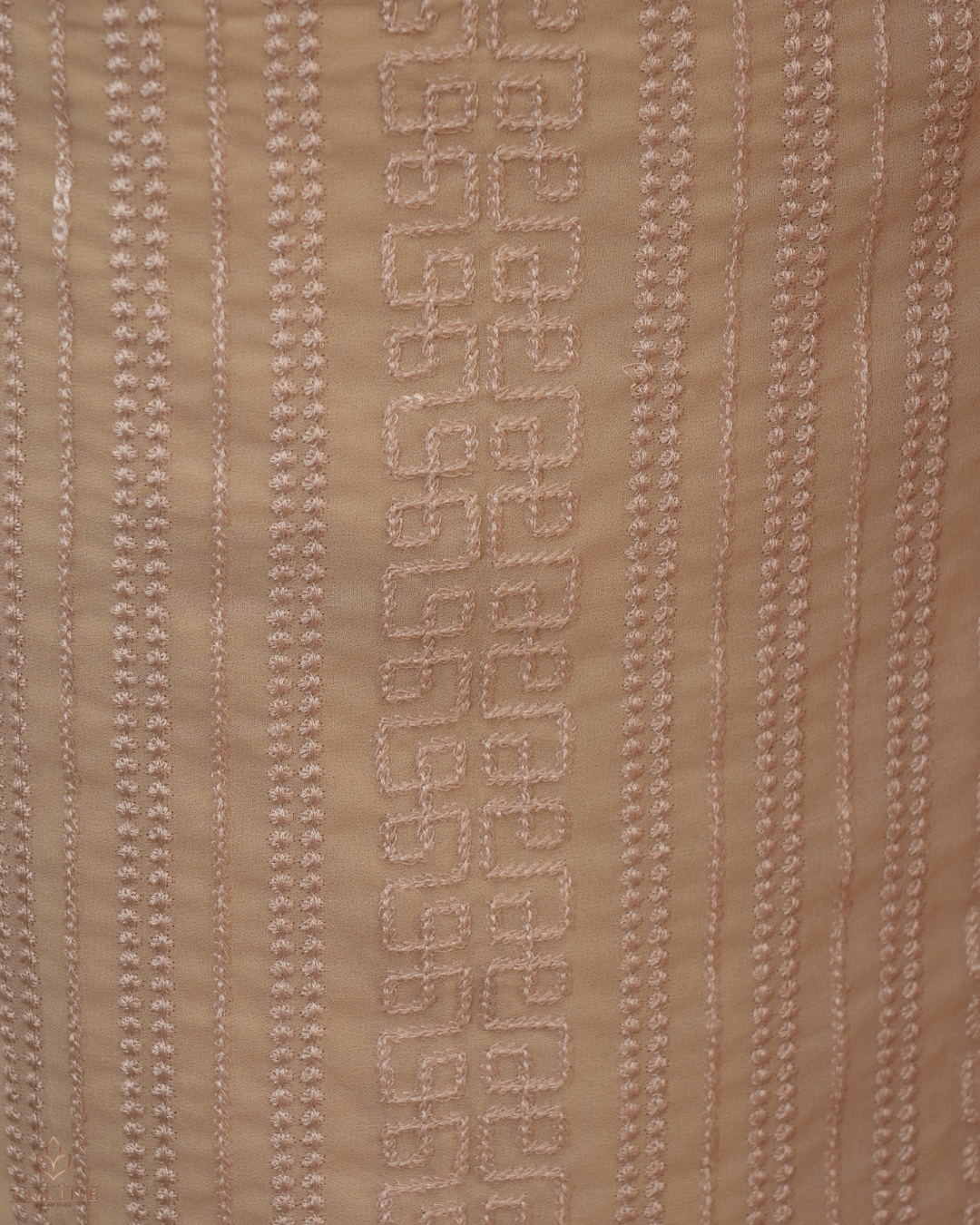 Chiffon Churidar Material - Beige - Product Code 10219