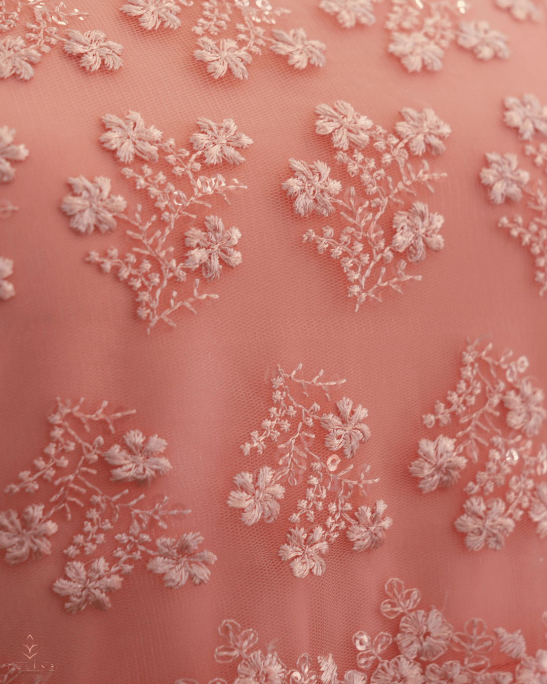 Peach Rose Embroidered Georgette A-Line Top - Product Code 10311
