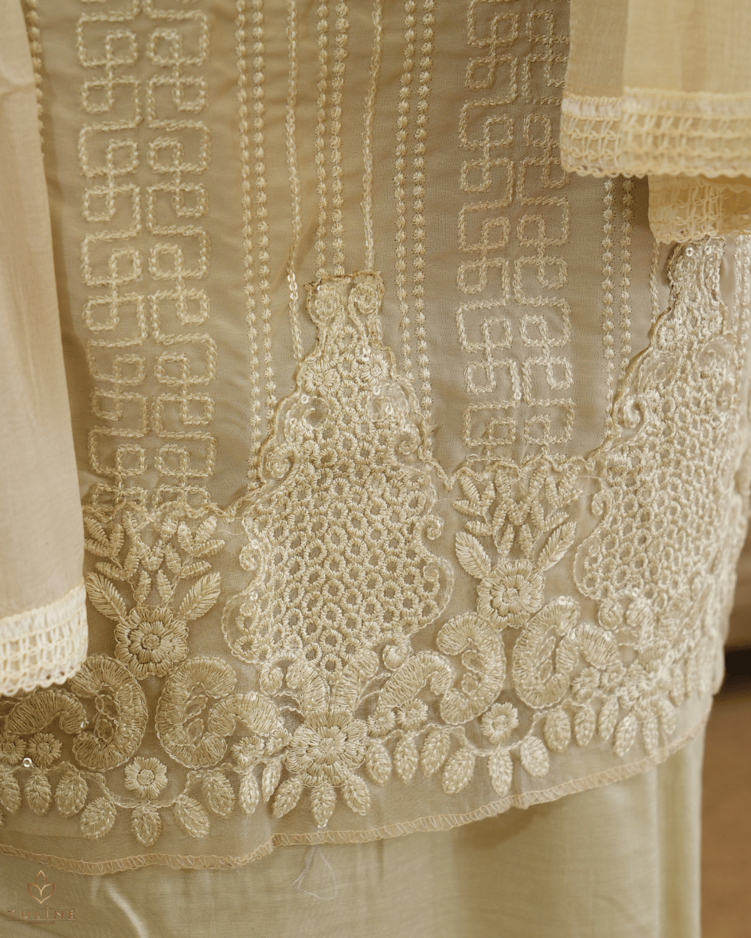 Chiffon Churidar Material - Sand Stone - Product Code 110221