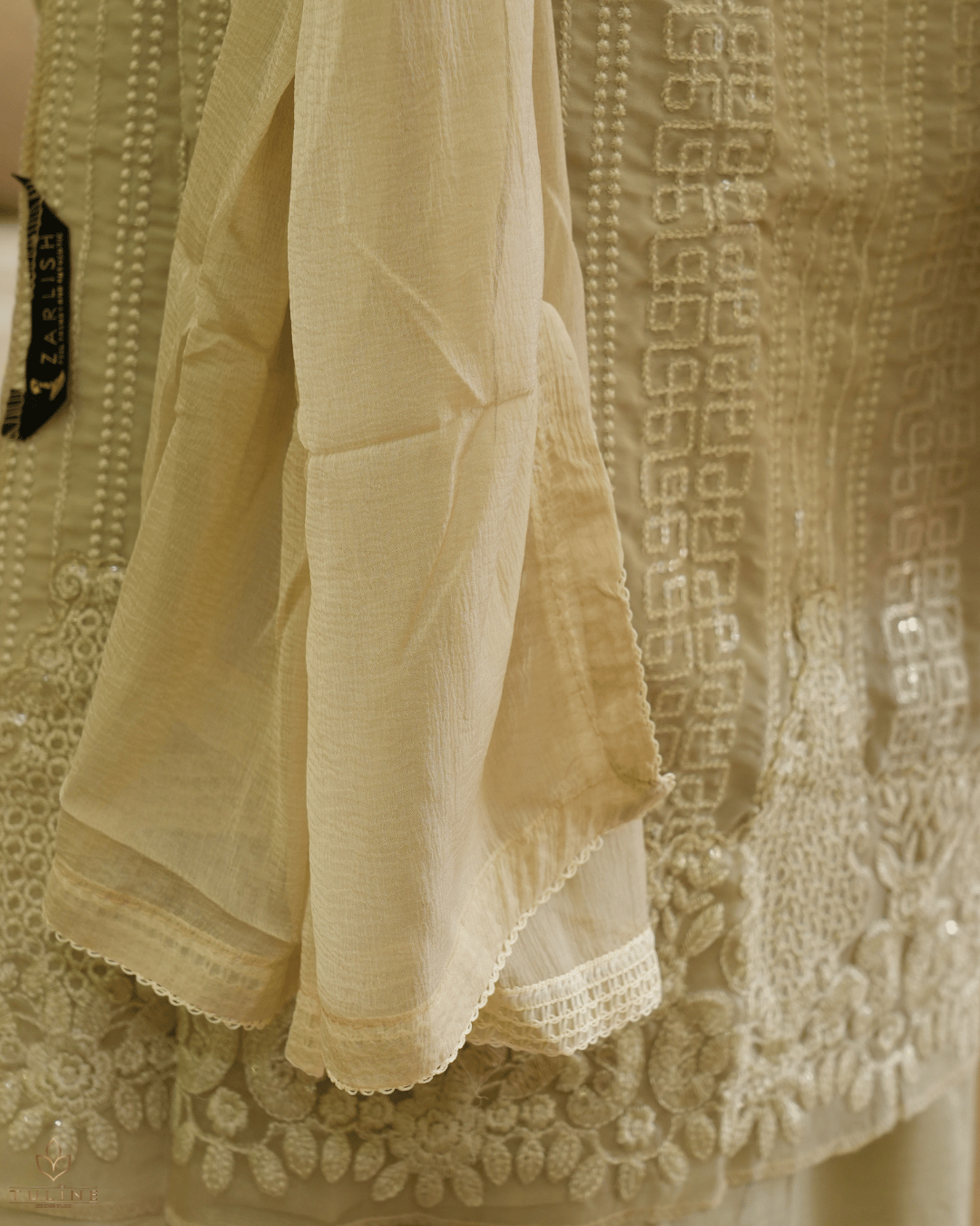Chiffon Churidar Material - Sand Stone - Product Code 110221