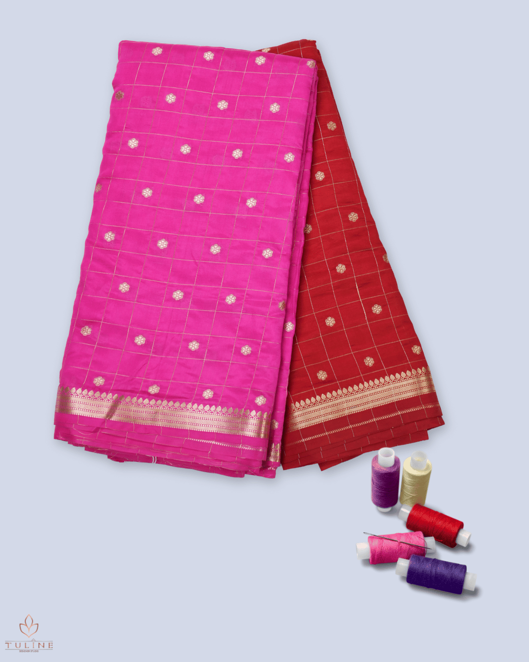 Pure Silk Fabric - Deep Red - Product Code 10225