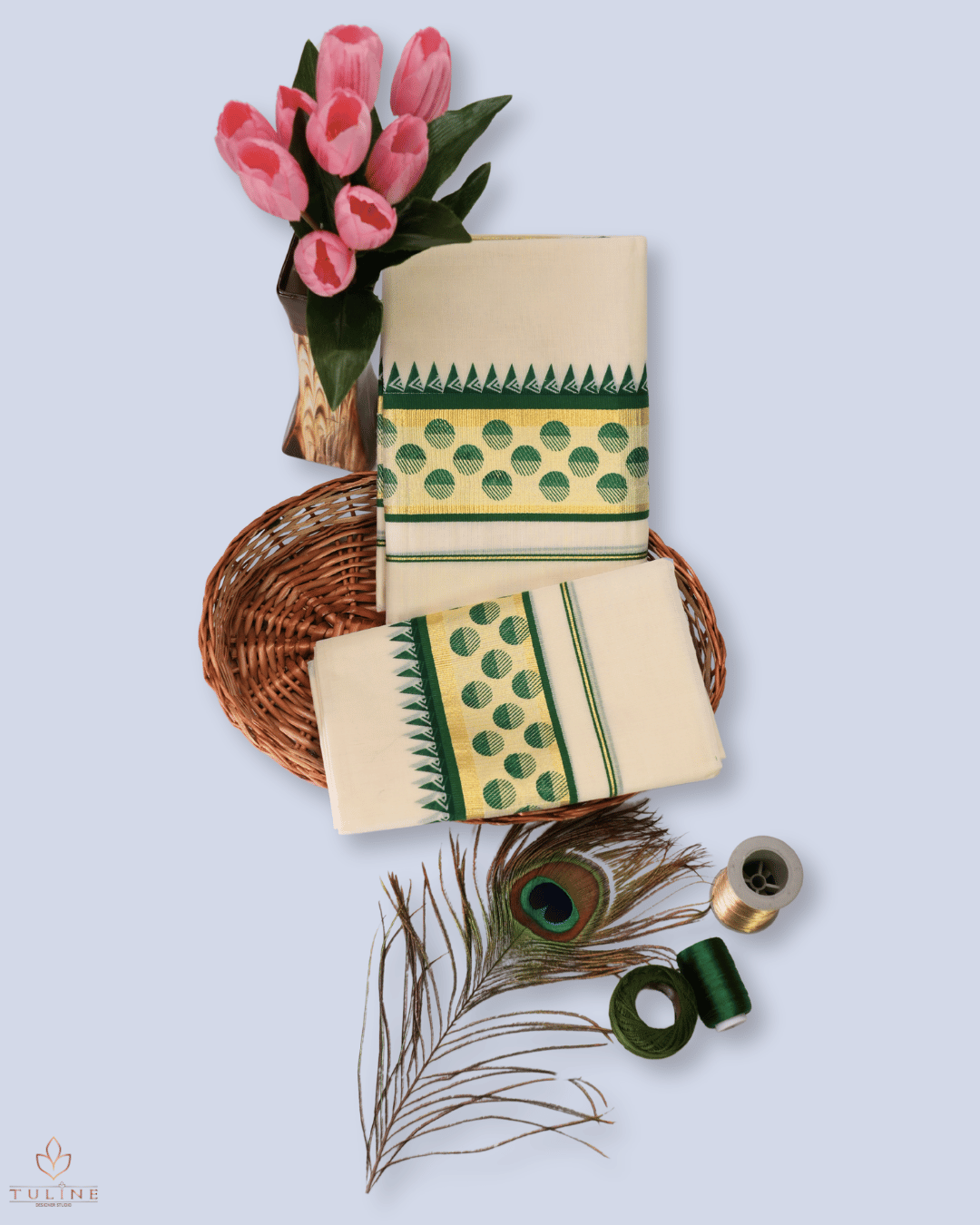 Cotton Set Mundu & Saree - Product Code 10047