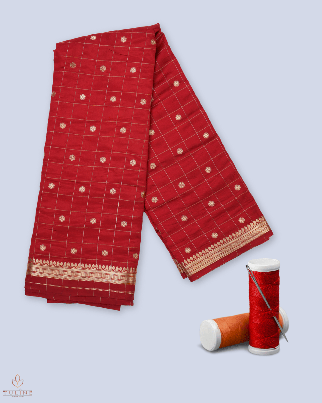 Pure Silk Fabric - Deep Red - Product Code 10225
