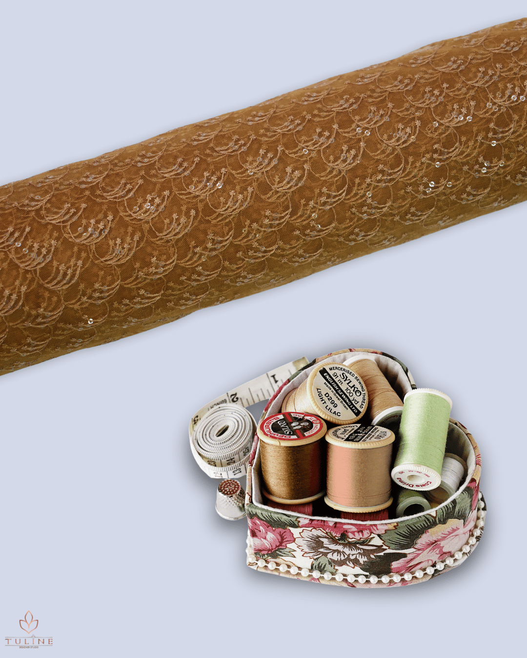 Net Material - Burnt Sienna Brown - Product Code 10237