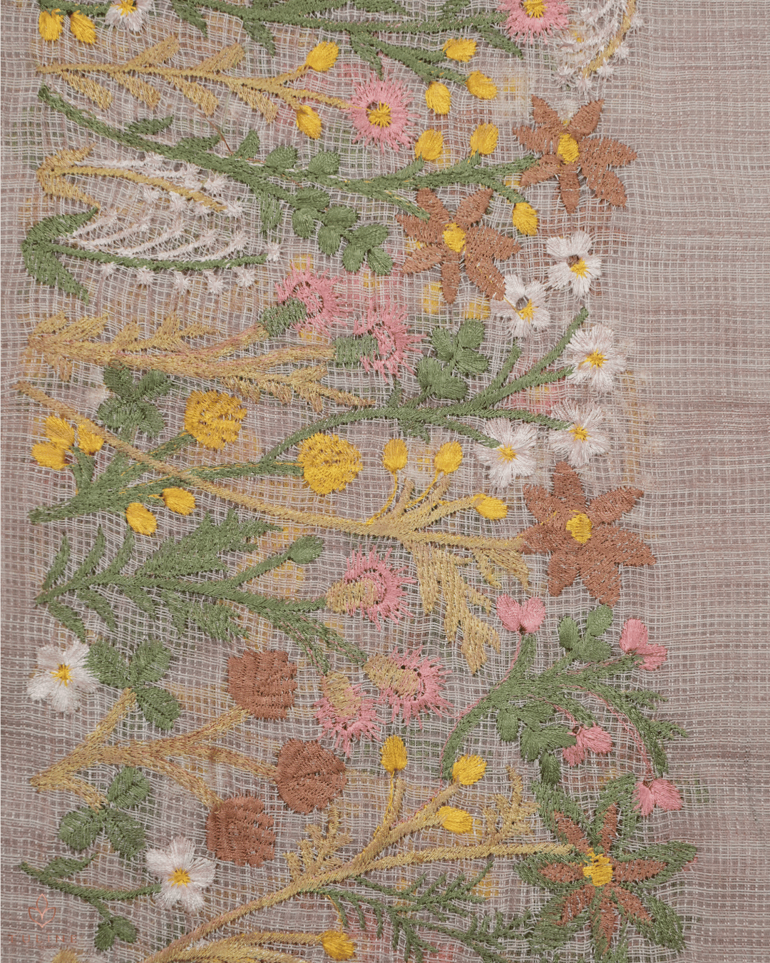 Net Cotton Churidar Material - Light Greyish Pink - Product Code 10019