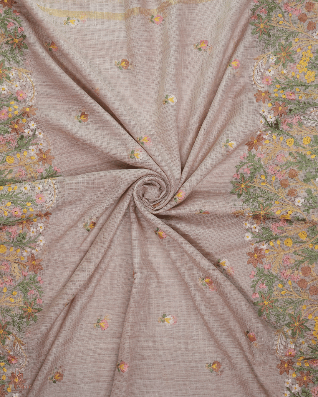 Net Cotton Churidar Material - Light Greyish Pink - Product Code 10019
