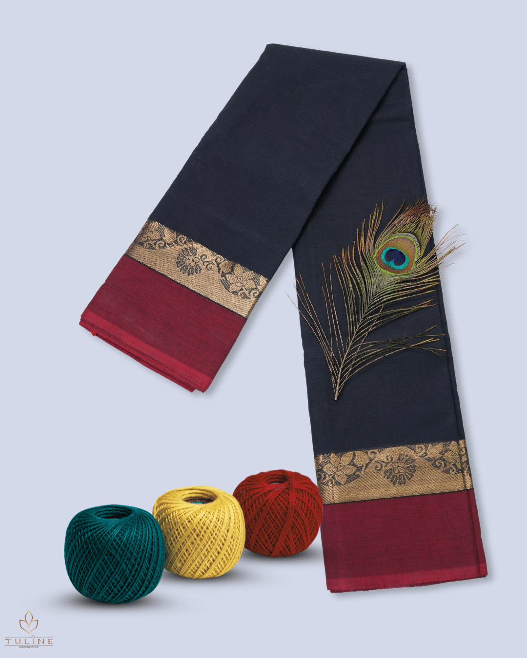 Cotton Saree - Black - Product Code 10028