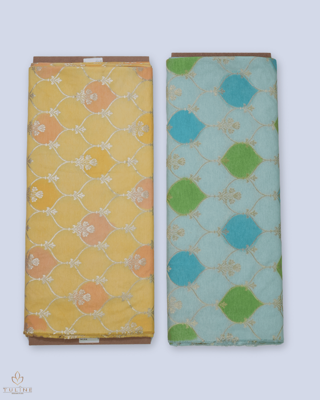 Banarasi Fabric - Warm Amber Yellow - Product Code 10191