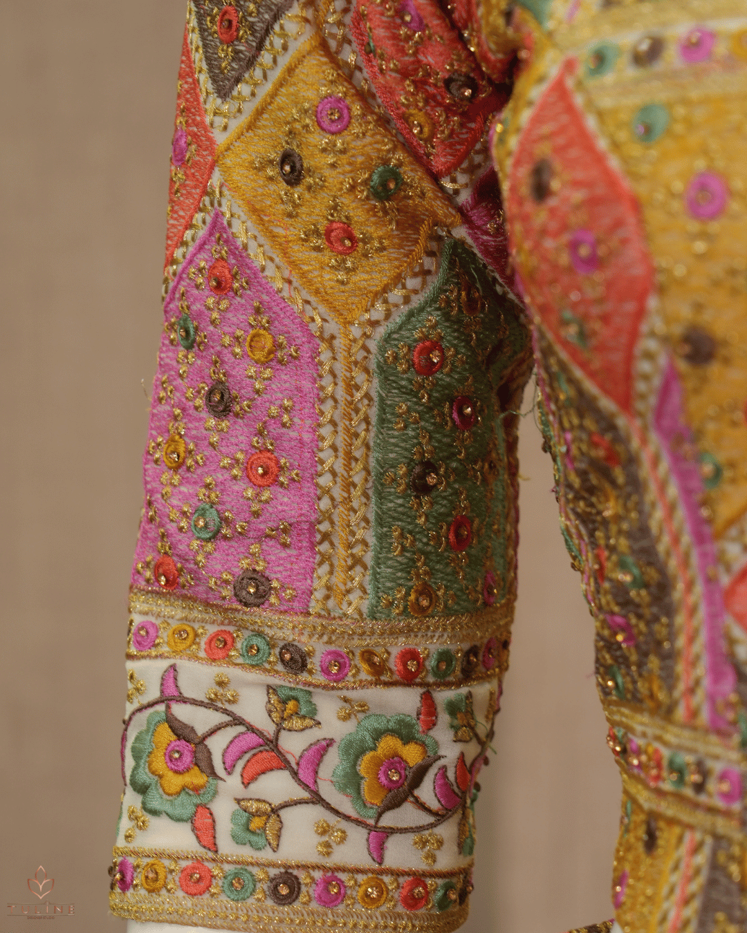 Vibrant Multi-Color Thread & Stone Work Gagra Set (Large)- Product Code 10297