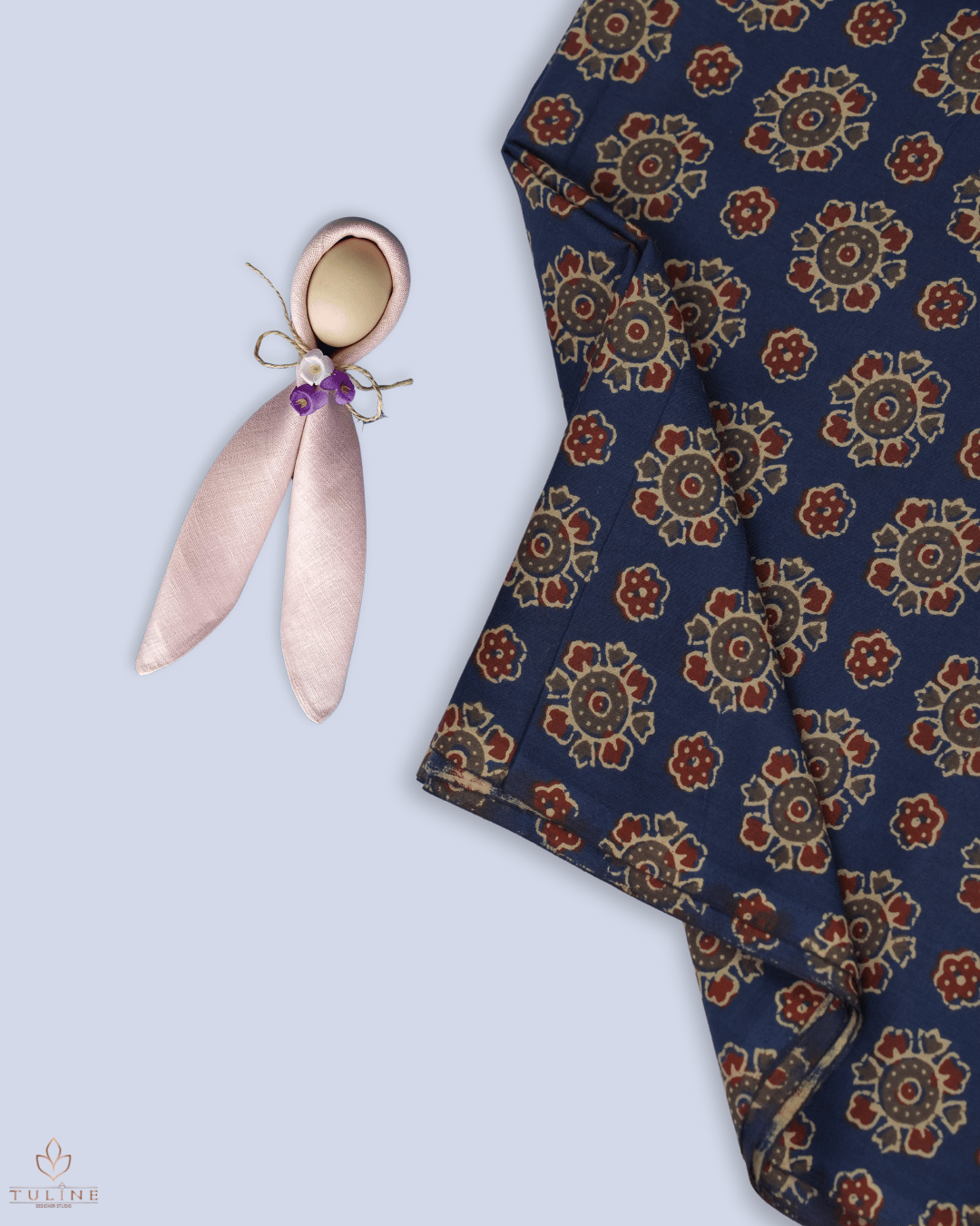 Cotton Ajrak Print - Dark Blue - Product Code 10068