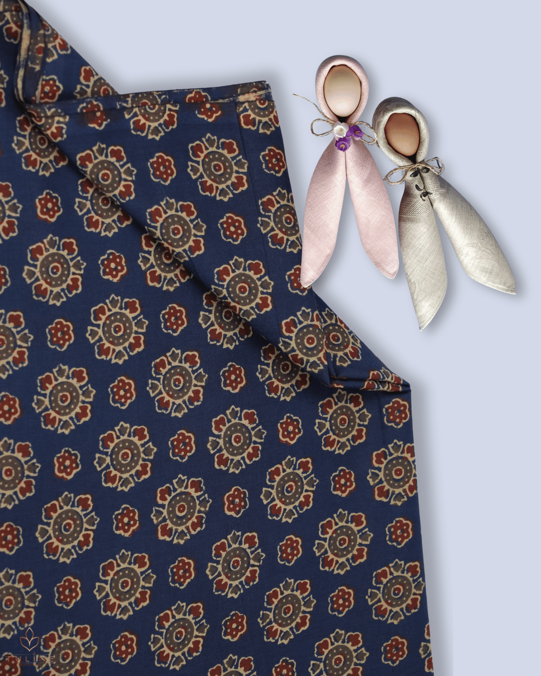 Cotton Ajrak Print - Dark Blue - Product Code 10068