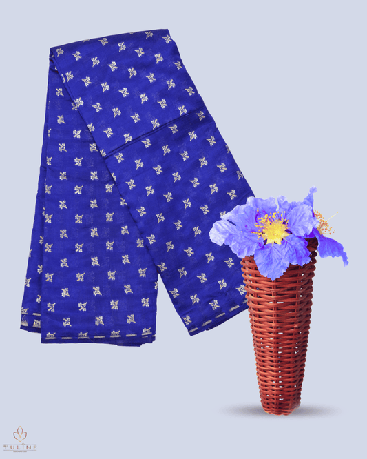 Banarasi Fabric - Royal Blue - Product Code 10246