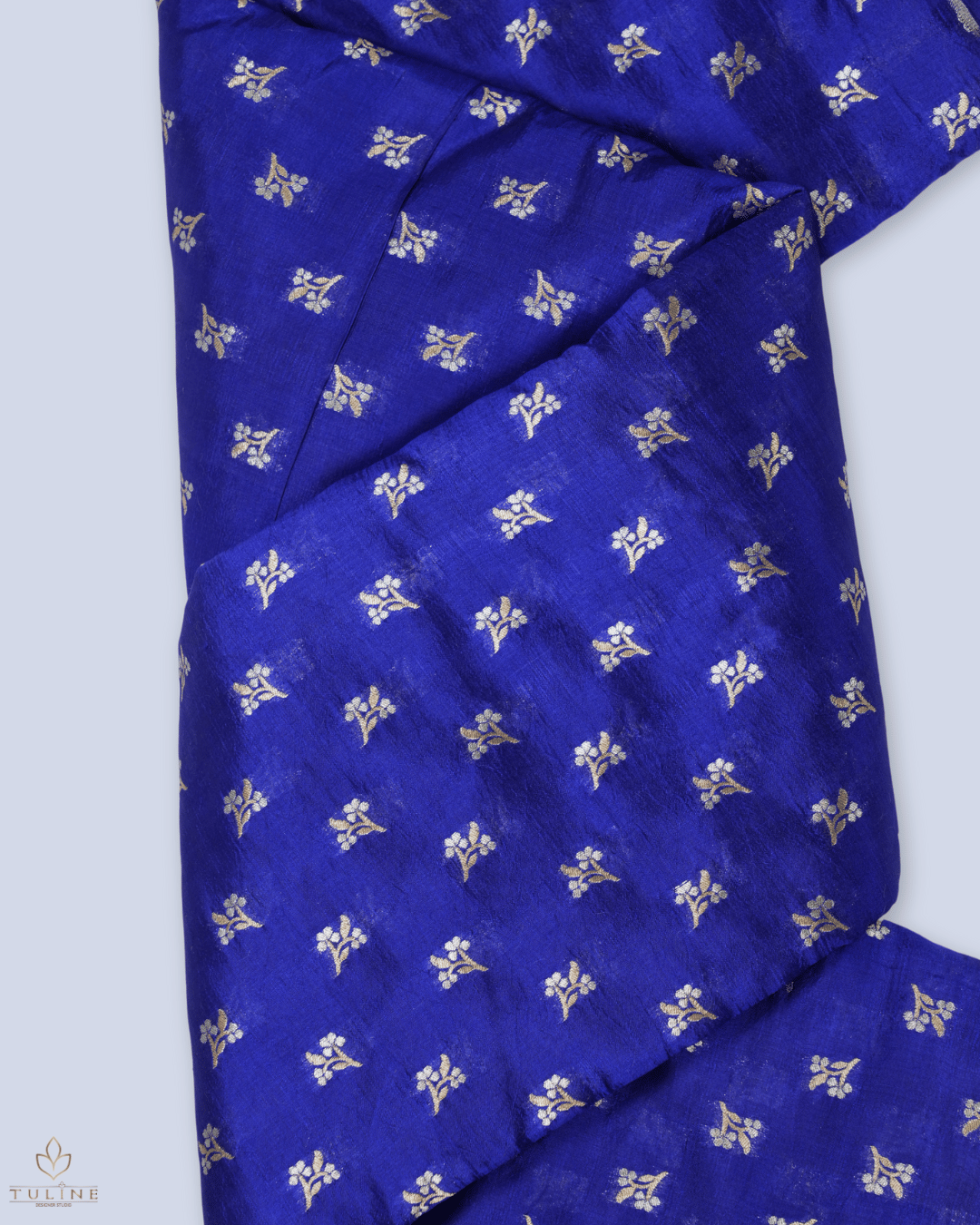 Banarasi Fabric - Royal Blue - Product Code 10246