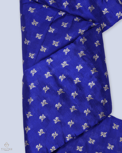 Banarasi Fabric - Royal Blue - Product Code 10246