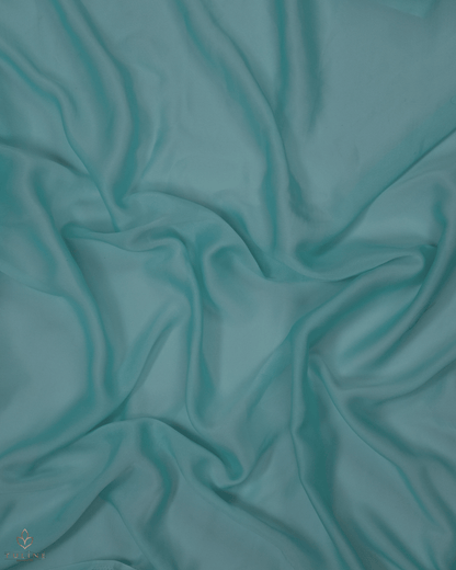 Chiffon Fabric - Desaturated Cyan - Product Code 10378