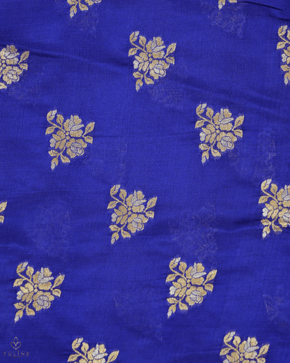 Banarasi Fabric - Royal Blue - Product Code 10247