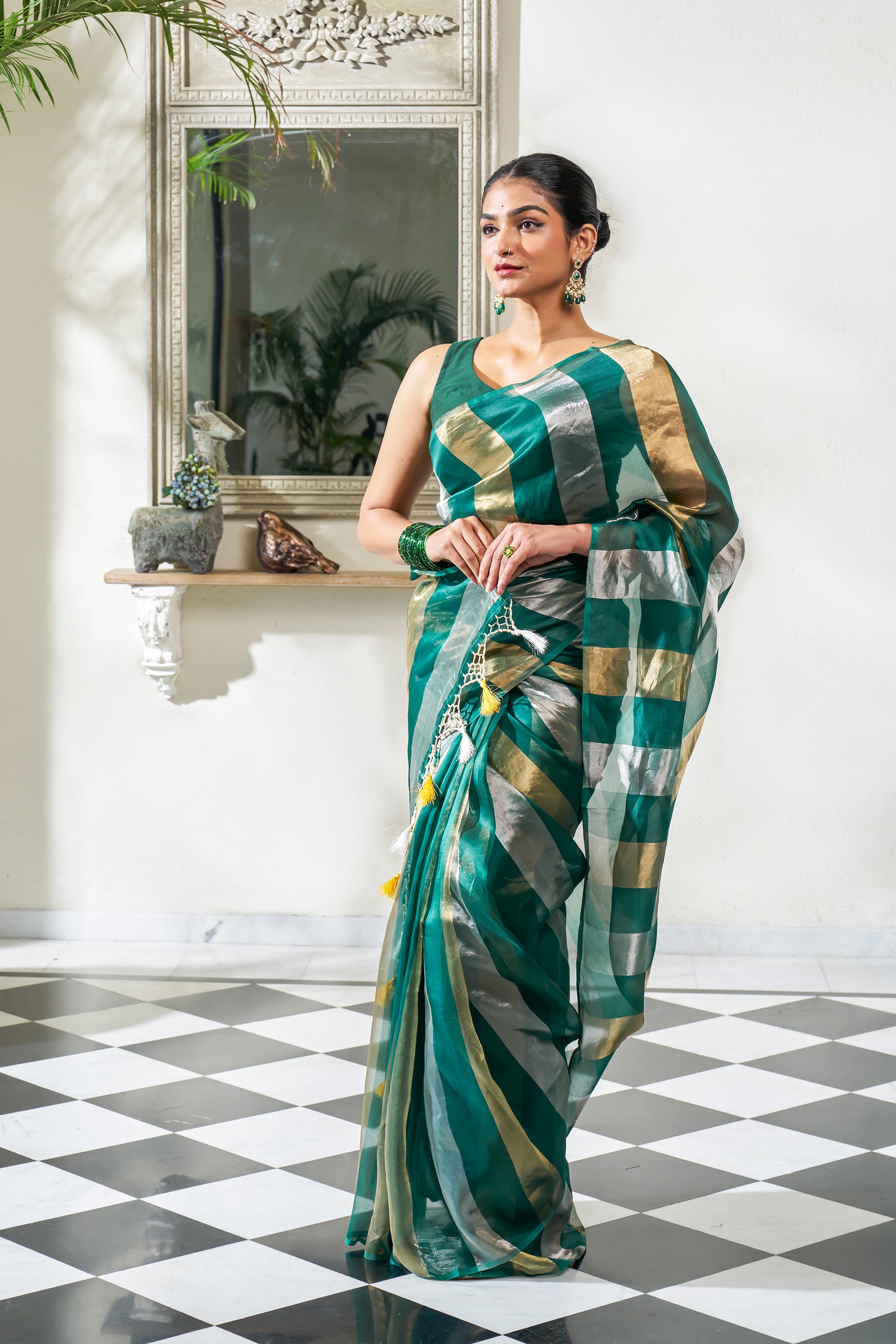 ORGANZA SAREE - SRCM116