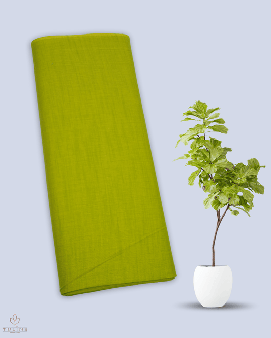 Mulmul Cotton - Olive Green - Product Code 10152