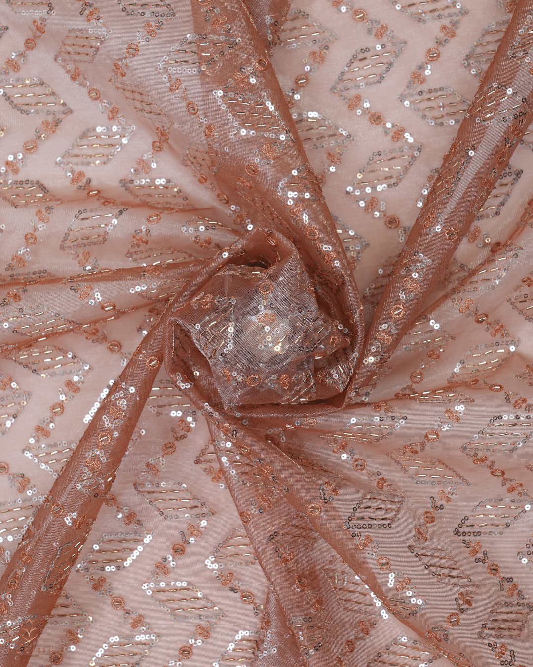 Net Fabric - Terracotta Brown- Product Code 10212