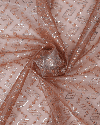Net Fabric - Terracotta Brown- Product Code 10212
