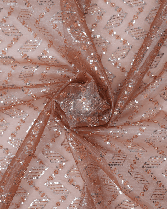 Net Fabric - Terracotta Brown- Product Code 10212