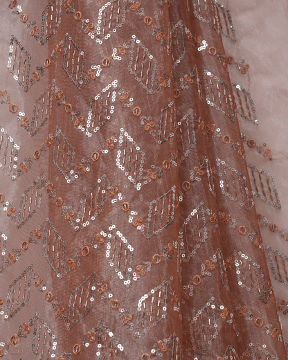 Net Fabric - Terracotta Brown- Product Code 10212
