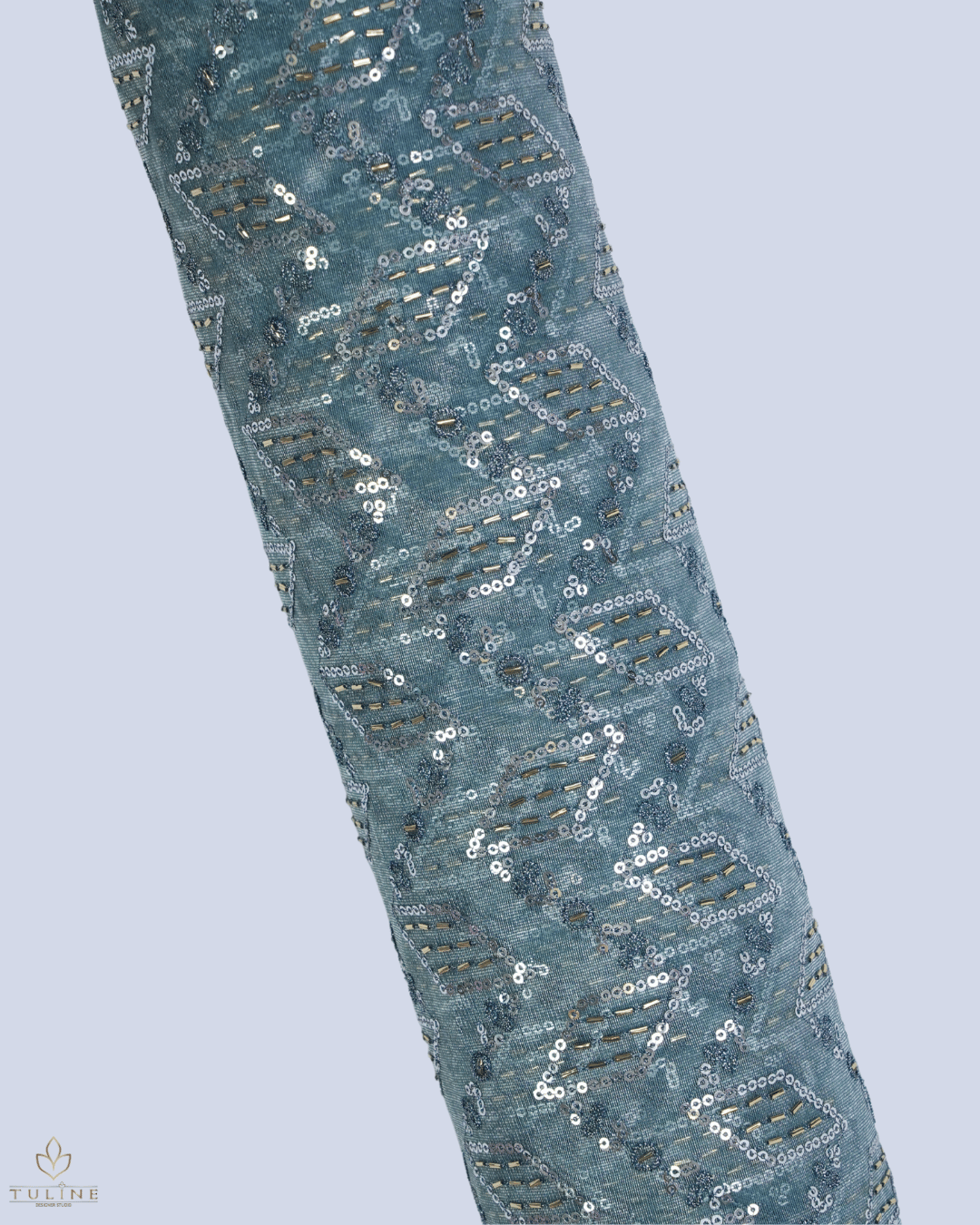 Net Fabric - Pale Steel Blue - Product Code 10213