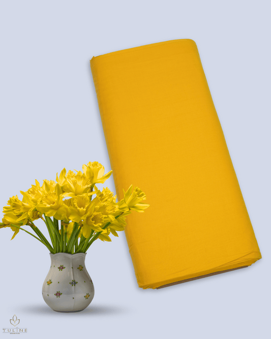 Mulmul Cotton - Amber Yellow - Product Code 10160
