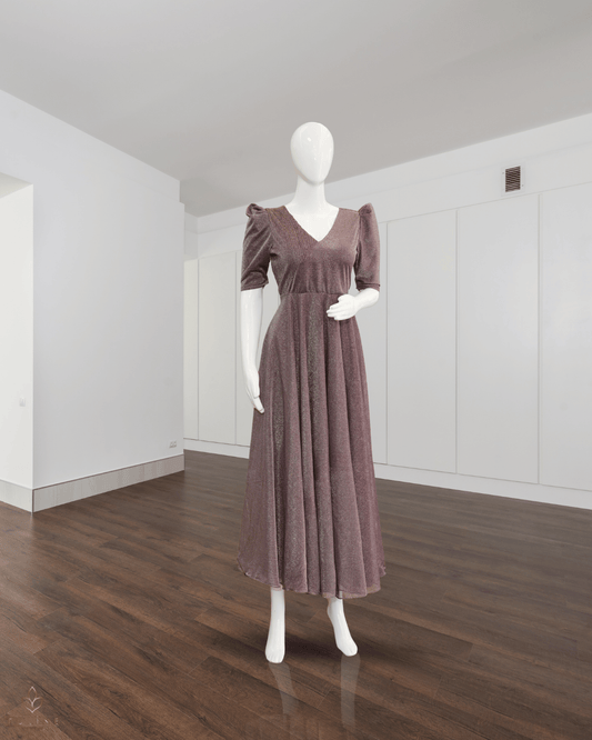 Elegant Dune Brown Handworked Gown - Product Code 10305