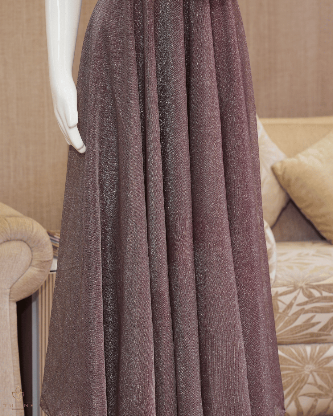 Elegant Dune Brown Handworked Gown - Product Code 10305