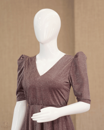 Elegant Dune Brown Handworked Gown - Product Code 10305