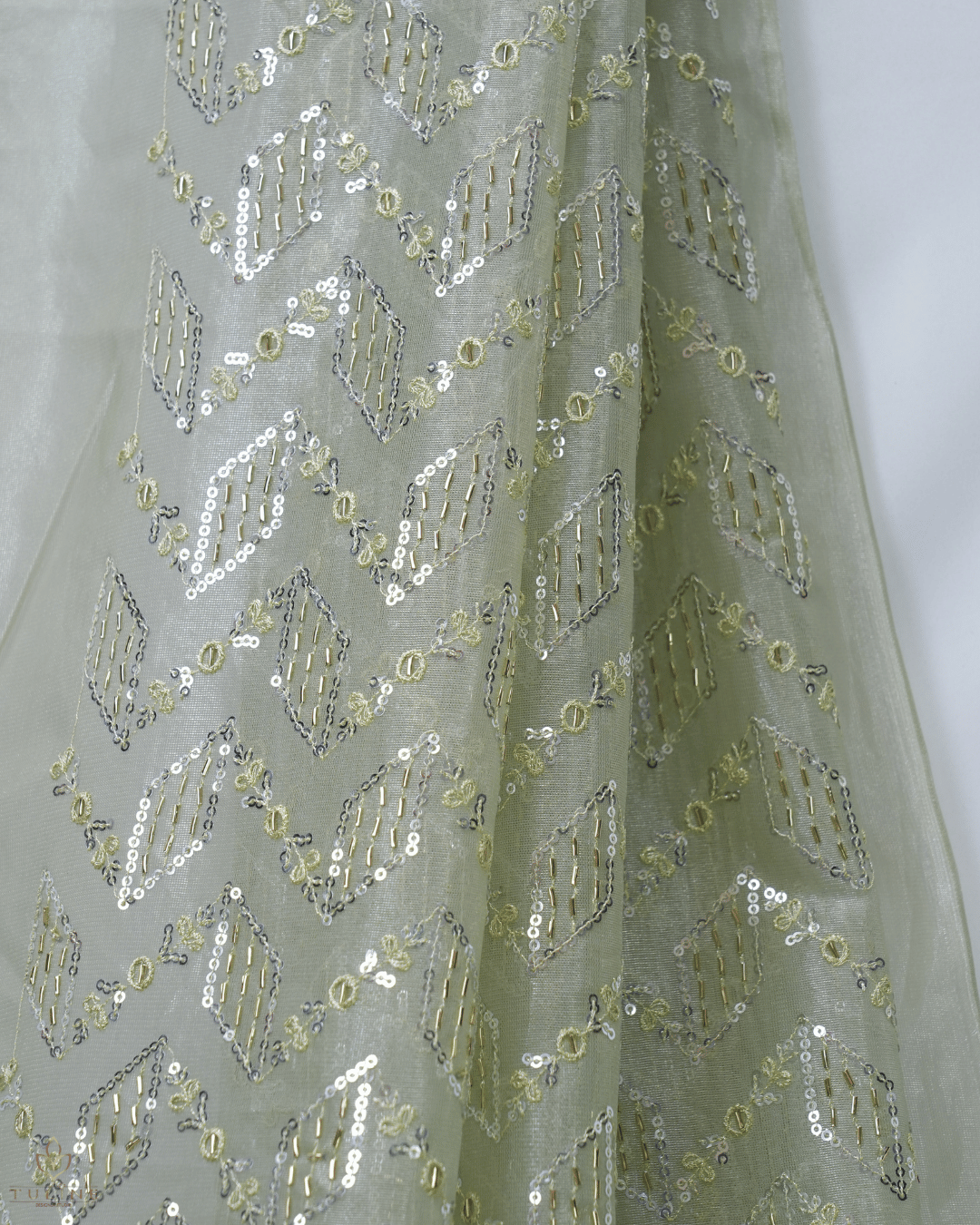 Net Fabric - Stone Green - Product Code 10217