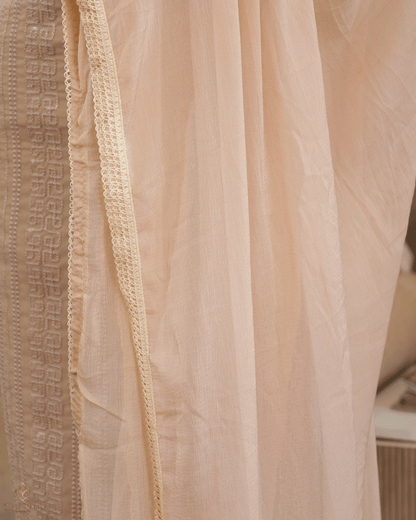 Chiffon Churidar Material - Beige - Product Code 10219