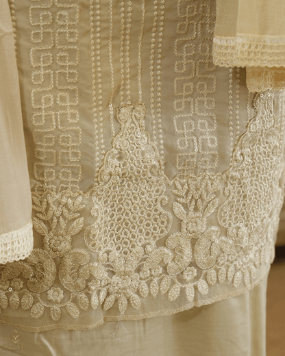 Chiffon Churidar Material - Sand Stone  - Product Code 110221