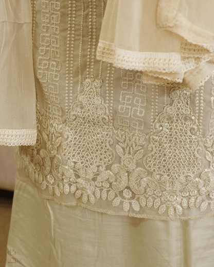 Chiffon Churidar Material - Sand Stone  - Product Code 110221