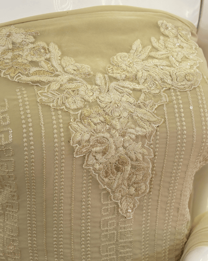 Chiffon Churidar Material - Sand Stone  - Product Code 110221