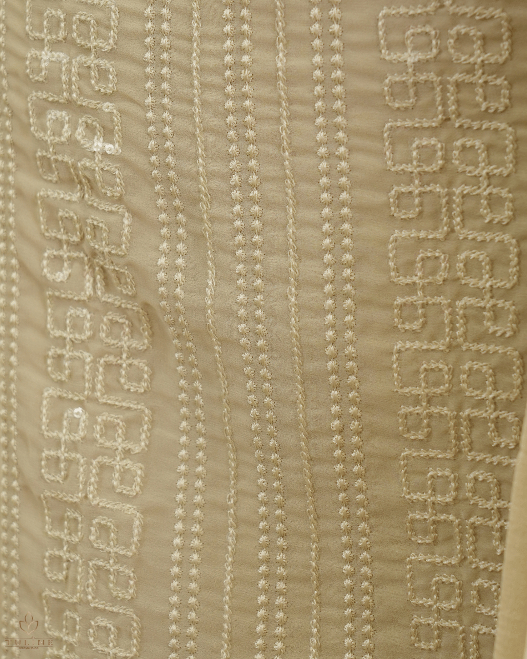 Chiffon Churidar Material - Sand Stone  - Product Code 110221