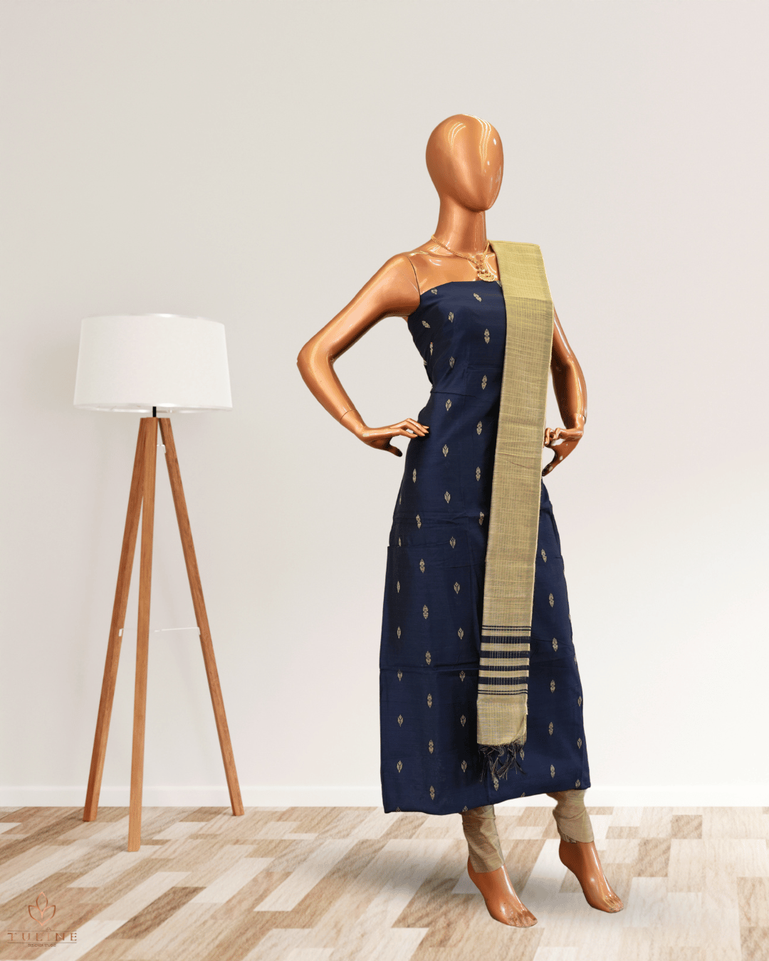 Cotton Churidar Set - Navy Blue - Product Code 10016