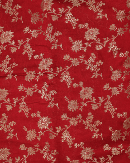 Pure Silk Fabric - Deep red - Product Code 10224