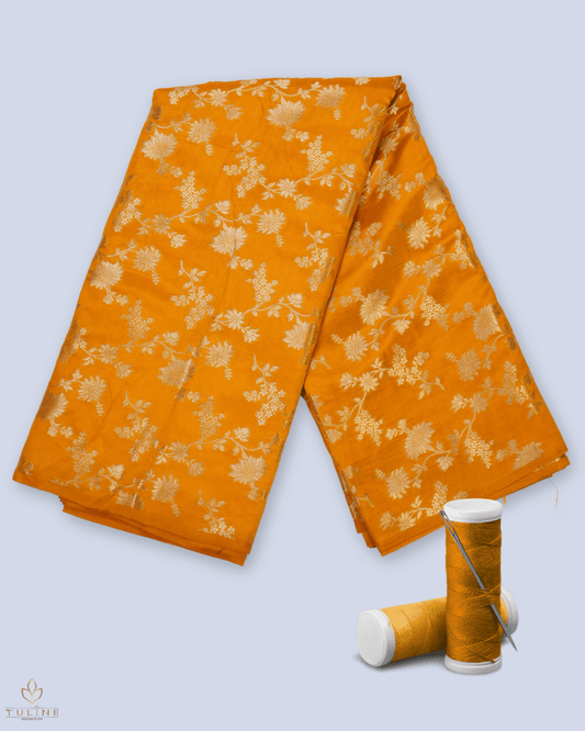 Pure Silk Fabric - Pumpkin Orange - Product Code 10223