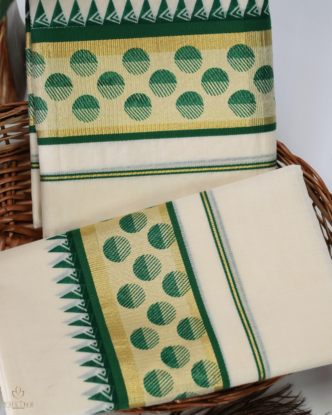 Cotton Set Mundu & Saree - Product Code 10047