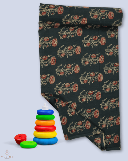 Cotton Ajrak Print - Dark Green - Product Code 10061