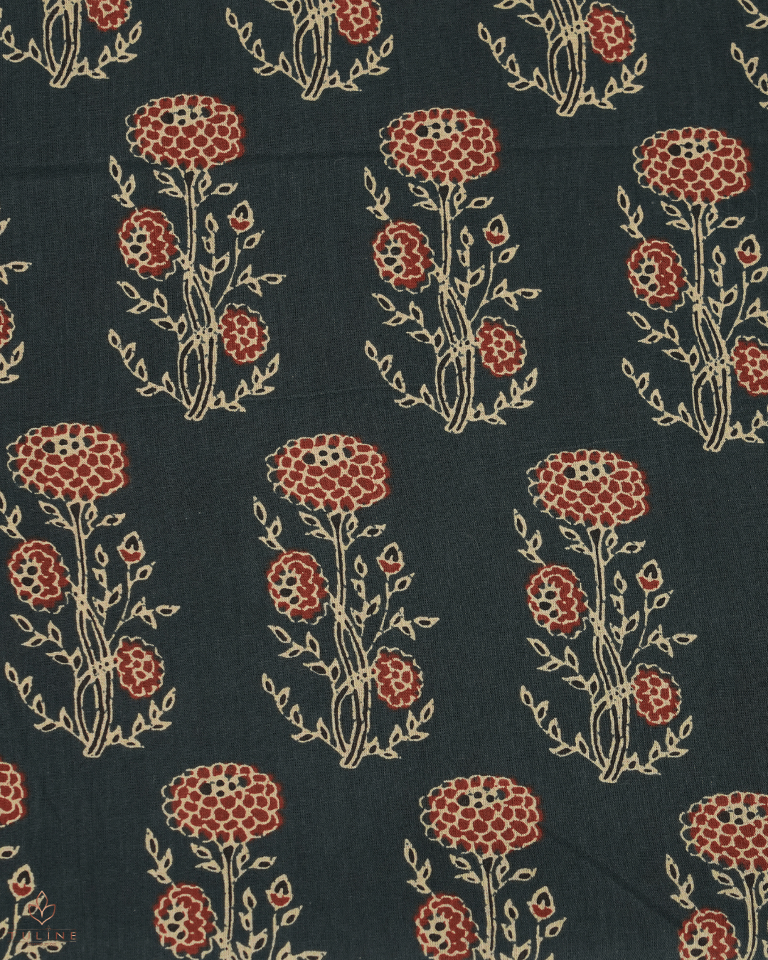 Cotton Ajrak Print - Dark Green - Product Code 10061