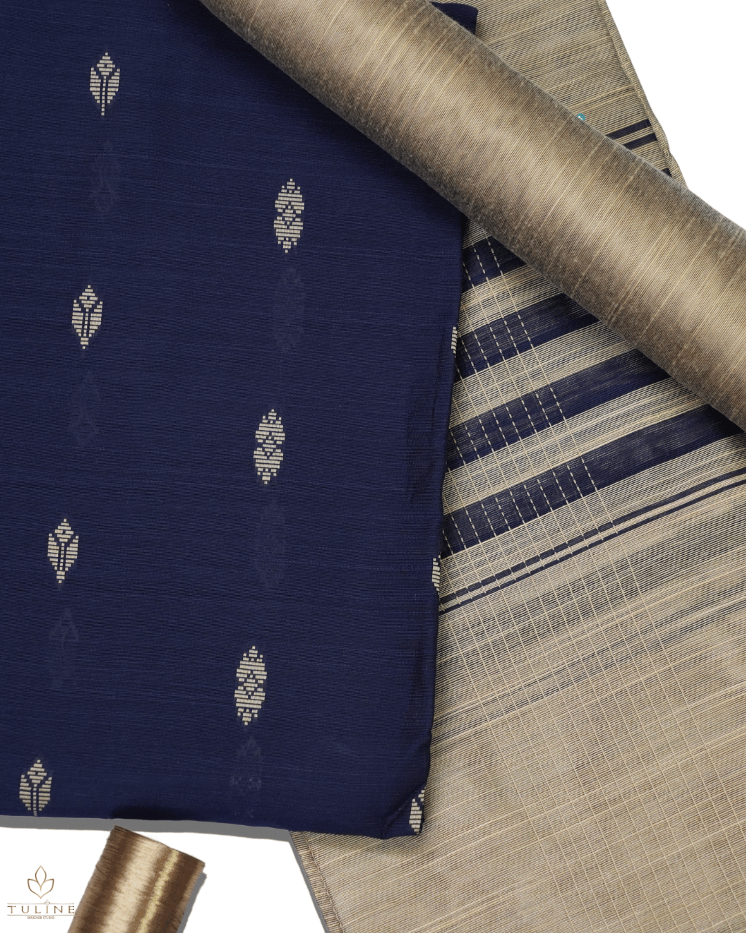 Cotton Churidar Set - Navy Blue - Product Code 10016