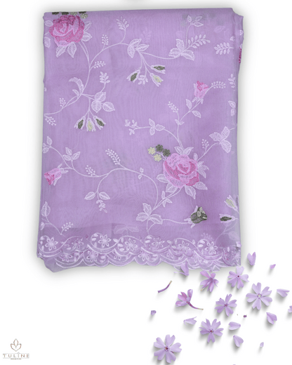 Organza Churidar Material Set - Lavender - Product Code 10005